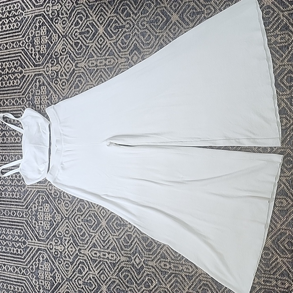 Free People White Wide Leg Jumpsuit